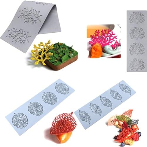 Lace Silicone Mats 3D Water Drop Shape Chocolate Fondant Mould DIY Cake Decorating Pad Pastry mold Volcanic