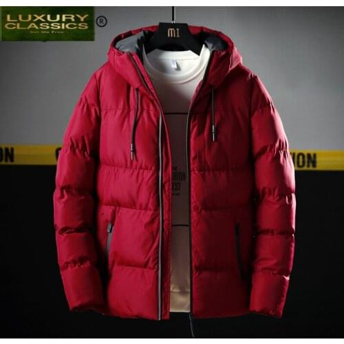 Jacket Men Clothes Winter 2021 Korean Thick Warm Coat Hooded Casual Parka Hombre Fashion Casacos Man Parka Hiver LW1223