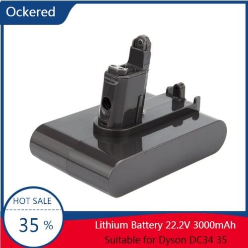 Ockered New 22.2V 3000mAh Li-ion Battery Vacuum Cleaner Replacement Battery Suitable For Dyson DC34 DC35 ( Only Fit Type B )
