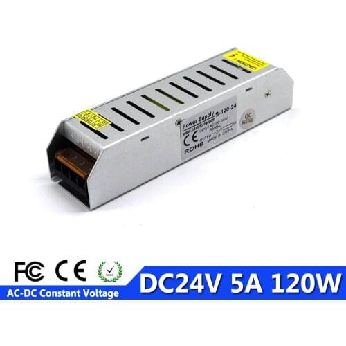 Best Quality New Model 24V 5A 120W Switching Power Supply Driver for LED Strip AC 100-240V Input To DC 24V SMPS