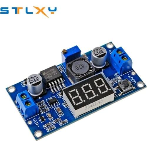 LM2596S Power Module + LED Voltmeter DC-DC Adjustable Step-down Power Supply Module with Digital Display