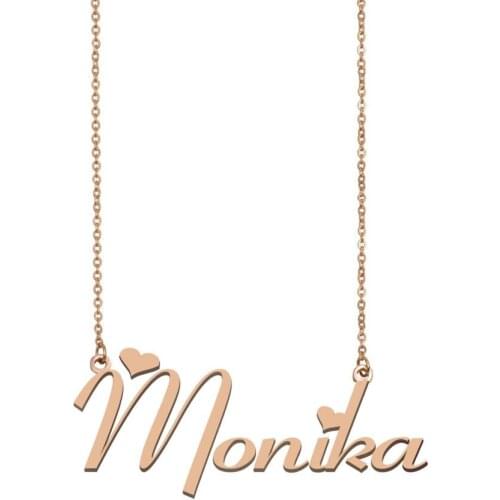 Monika Name Necklace , Custom Name Necklace for Women Girls Best Friends Birthday Wedding Christmas Mother Days Gift