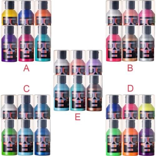 OPHIR 6-Color Pre-Mixed Acrylic Pouring Paint Kit Water-Based High Flow Pigment Set for Artist DIY Arts Supply 100ML/Bottle