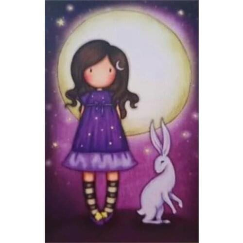 5D DIY Diamond Painting Kit Cartoon girl princess Full Square&Round embroidery mosaic Cross stitch Paint home decor Sale