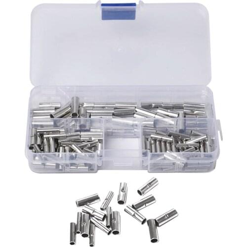 150pcs Wire Copper Crimp Connector Non-Insulated Cord Pin Terminal AWG 22-10