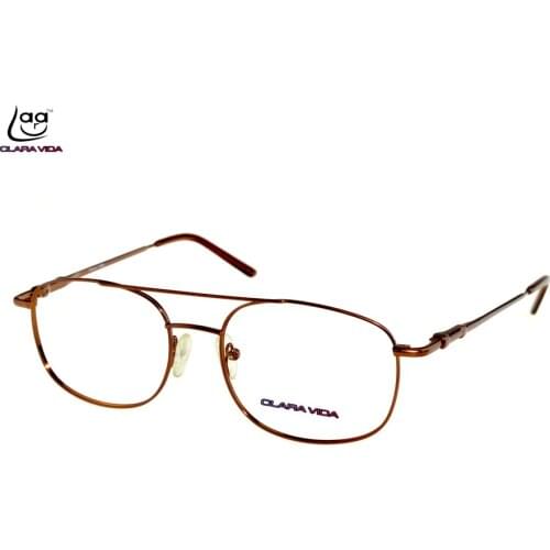 2019 Real Gafas Glasses Clara Vida Double Bridged Aviation Glasses Frame Myopia And Reading Avialable Photochromic Progressive