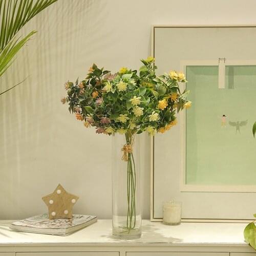 Single Peach Leaf Flower Indoor Home Living Room Simulation Plant Restaurant Layout Vase Flower Arrangement