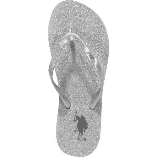 U.S. POLO ASSN. ZAGREBO 1FX Silver Womens Flip-Flops