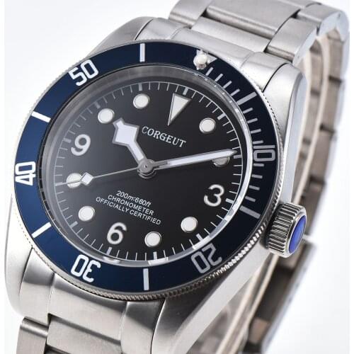 CORGEUT 2021 Luxury Top Automatic Mechanical Watch Mens Brand Military Sports Luminous Waterproof All-Steel NH35 Watch Men 316L