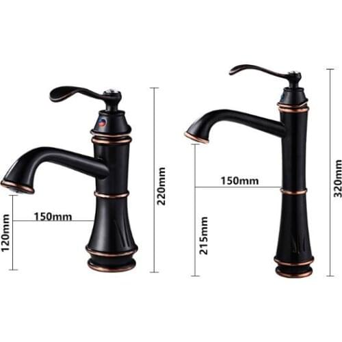 Vidric New Basin Faucet Black Oil Brushed Brass Crane Bathroom Faucets Hot and Cold Water Mixer Tap Contemporary Mixer Tap torne