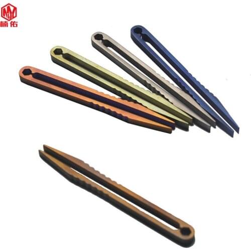1PCS Titanium Alloy Tweezers TC4 Clip EDC Gear Outdoor Pocket Mini Tool Camp Multi-Purpose Gadget