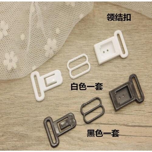 100 sets handmade ribbon adjustable diy material bow tie tape hook clasp and slide sets