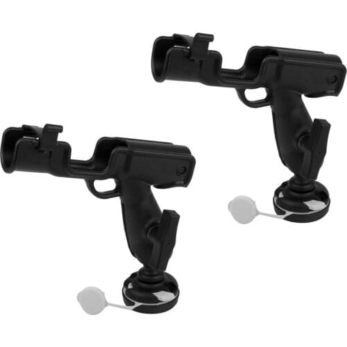 2PCS Premium Nylon 360 Degree Rotatable Adjustable Fishing Rod Holder Boat Fishing Rod Holder Rack with mount base and screws