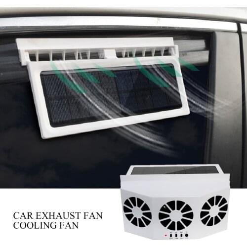 4W Portable Car Auto Fan Cooling Exhaust Ventilating Fan 3 Cooler Solar Fan Energy Exhaust Vent Air Cooler Conditioner Safe