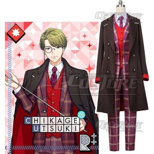 Anime A3! Utsuki Chikage Cosplay Costume Dresses Christmas Halloween Free shipping CG623