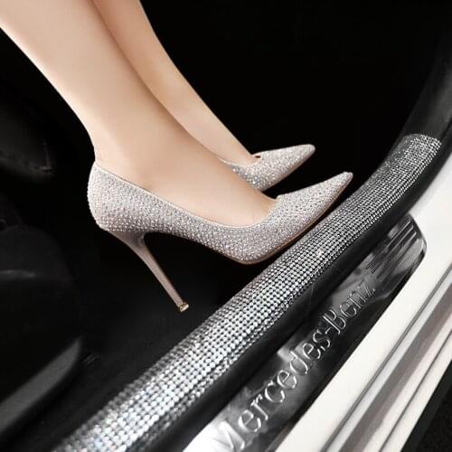 Automobile Accessories Car Door Protector Stickers and Decals Threshold Strill Protective Bling Rhinestone Scratch-resistant