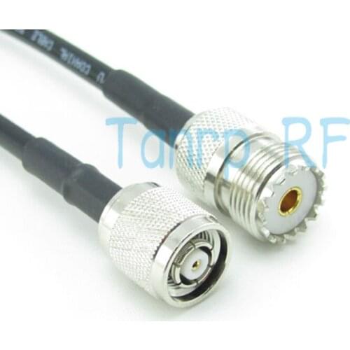 Free Shipping! 50CM RP TNC male plug to UHF female jack RF connector Pigtail coaxialjumper cable 20INCH RG58 extension cable