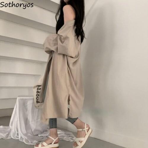 Blouses Women Loose Summer Breathable Sun-proof All-match Ulzzang Fashion Daily Basic Blusas Casual Retro OL Streetwear Tender