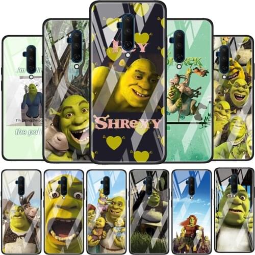 Cartoon Moive Shrekcoon Tempered Glass Cover For OnePlus Z 7 8 9 7T 8T 9R Nord 5G Pro Silicone Phone Case Coque