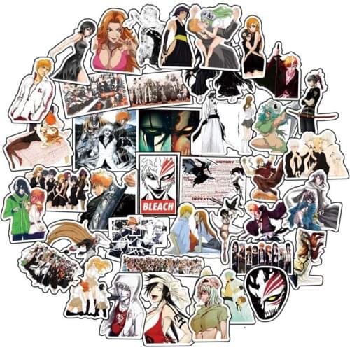A 50Pcs BLEACH Stickers Japanese Anime Stickers For Case Car Motorcycle Skateboard Luggage Refrigerator Guitar