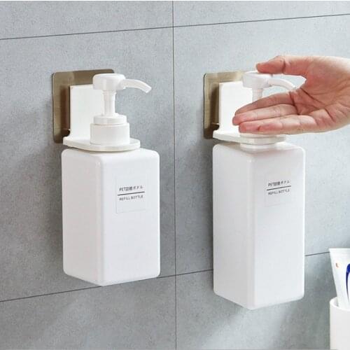 Shower Gel Bottle Rack Shampoo Hand Sanitizer Toilet Storage Bathroom Shelf Wall Suction Traceless Hook