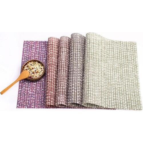 Home Decorative Teslin Knot Table Mat Stain Resistant Anti-slip Home Hotel Coaster Pad Mats for Tableware Vinyl Table Placemats