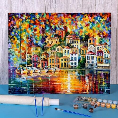 Dream Harbor Paint By Numbers Set Oil Paints 50*70 Boards By Numbers Home Decoration Crafts For Adults For Drawing Art