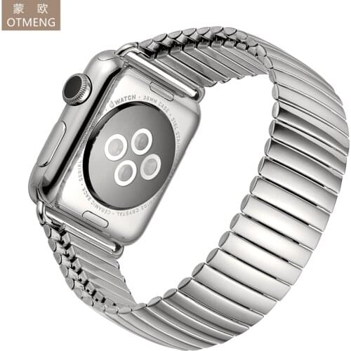 Elastic Watchband for Apple Watch 38mm 40mm 42mm 44mm iWatch Series 5 4 3 2 1 Stainless Steel Bracelet Accessory Band Strap