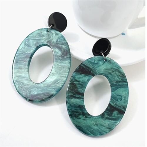 European and American wind exaggerated geometric earrings cold wind personality trend acetic acid board earrings popular fashion