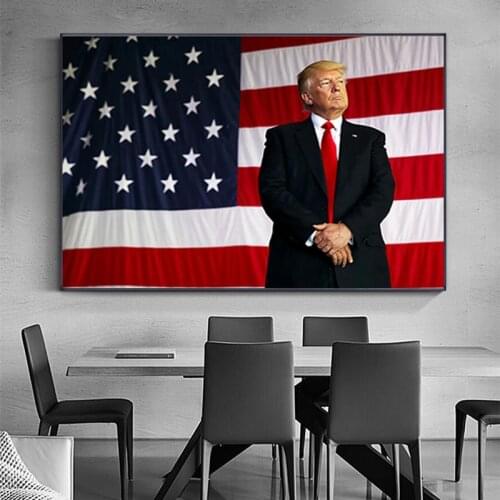 Trump Poster Donald Trump American President Star Study Living Room Hanging Painting Election Poster Room Decor Aesthetic