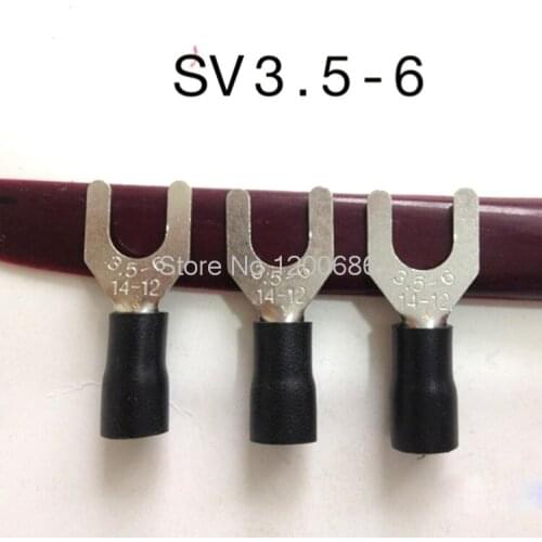 Cold-pressing terminal end SV3.5-6 fork Y-type U-type copper nose terminal factory direct