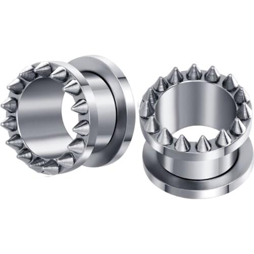 JUNLOWPY Stainless Steel Ear Skin Flesh Tunnel Expander Gauge Earlets Body Piercing Cartilage Tragus EarringJewelry 80pcs 5-18mm