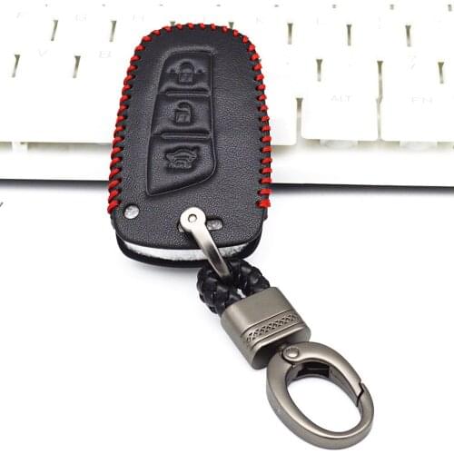 Leather Car Key Cover Case For Hyundai ix25 ix35 Solaris ix45 i30 i20 Santa Fe 2015 Tucson Grand 2013 2014 2016 Genesis Equus