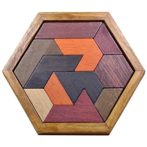 Colorful Board IQ Wooden Puzzle Brain Teaser Game for Adults Children Kids