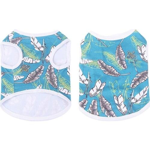 Summer Pet Dog Clothes Fluff Cute Printed Sleeveless Thin Dog Shirts for Small Large Dogs