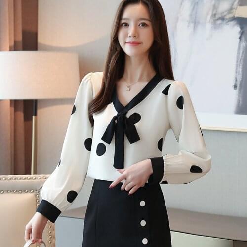 LPEJLHY Polka Dot Blouses
