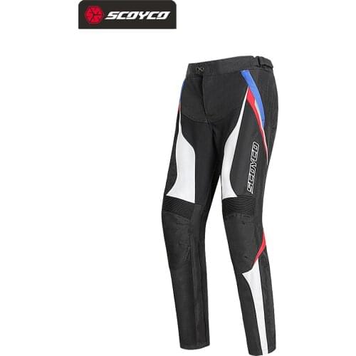 New Summer Mesh Breathable SCOYCO Motorcycle Pants Men Motocross Trousers Off Road Motorbike Riding Pants with Protective Gear
