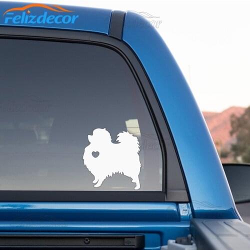 10pcs/set I Love My Pomeranian Dog Animal Car Stickers waterproof decals Car Styling Accessories Window Decor Black/white CL020