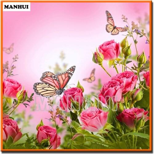 NEW 5d diy diamond painting Butterfly fiower diamond mosaic pattern painting rhinestones embroidery Furniture decoration MH239