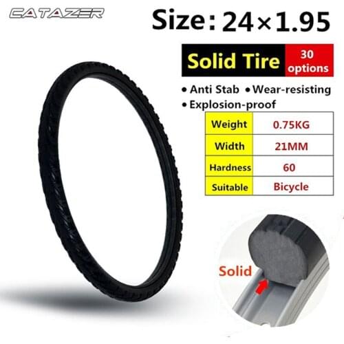 Solid Bicycle Tire Riding MTB Bike Tire Bike Tire Bicycle Cycling Tubeless Tyre 24inch BMX Bike Tire Bicycle Tires 24*1.95