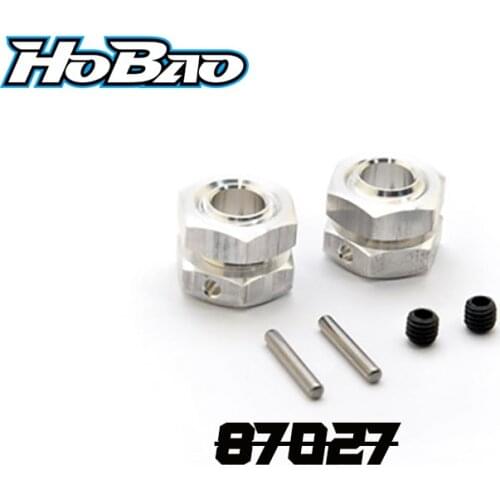 Original OFNA/HOBAO RACING 87027 Wheel Hub & Nut, 2 SETS for 1/8 HYPER 7 TQ / PBS/VS/SS/CAGE/8.5/9/STAR BUGGY/TRUGGY