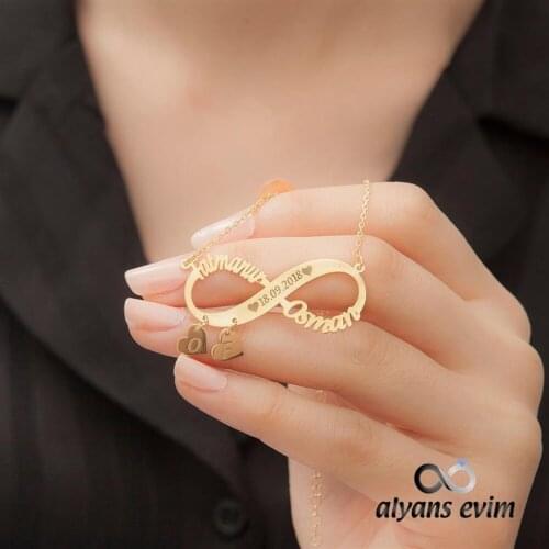 Silver Gold Plated Infinity Pattern Is Necklace