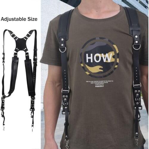 Portable Camera Strap Leather DSLR Strap Double Shoulder Strap Photography Accessories Camera Harness Strap Neck Strap Belt