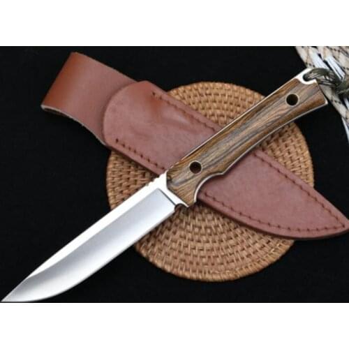 MX Yellow Pear Straight Fixed Knife 8Cr18Mov Blade Pear Handle Tactical Rescue Pocket Hunting Fishing EDC Survival Tool Knives