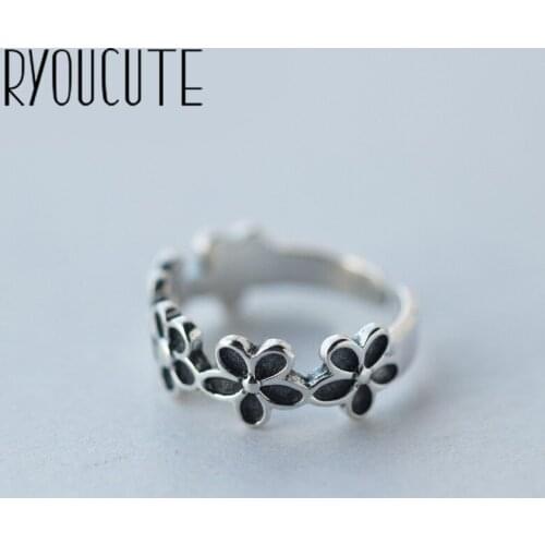 Romantic Retro Flower Rings for Women Luxury Jewelry Finger Ring Jewelry anillos