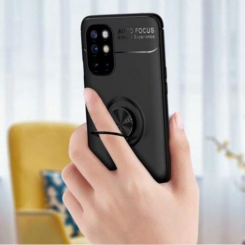 Luxury Silicone case For OnePlus 8T case One Plus Nord phone Cover For OnePlus 8 Pro 1 + 8T Finger Ring Holder OnePlus 7T Pro 7