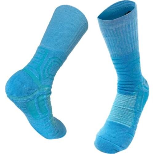 Sports Cycling Socks Non-slip Colorful Basketball Camping Running Climbing Knee-High Men Long Solid Color Socks