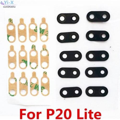 Back Rear Camera Lens Glass with 3M glue stickers For Huawei Ascend P20 Lite
