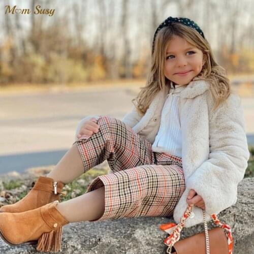 Susy Fashion New Baby Girl Winter Jacket Faux Fur Thick Infant Toddle Warm Coat Fur Baby Clothes Outwear 1-12Y