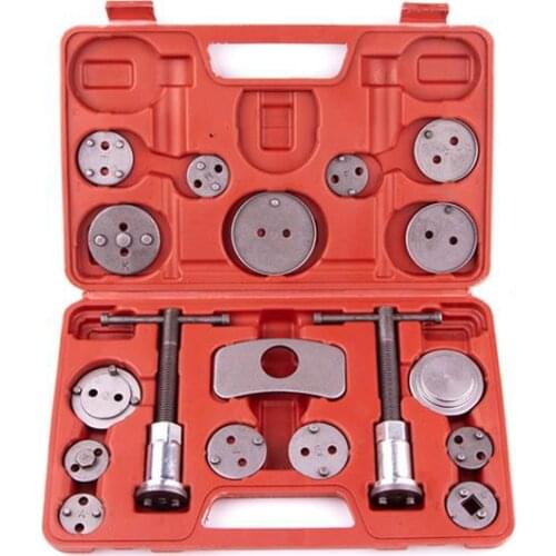 18pcs Universal Caliper Brake Piston Tool Kit Disc Brakes Rewind Wind Back Pad With Case For VW AUDI FORD BMW Citroen